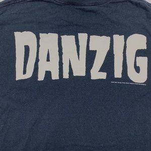 Black DANZIG TSHIRT Horned Skull graphic on front